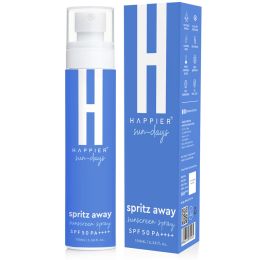 Happier: Sunscreen Spray SPF 50 PA+++ , UVA/UVB Protection, Broad Spectrum With Zinc Oxide
