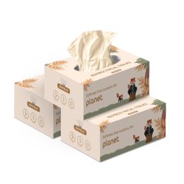 Amwoodo: Bamboo Facial Tissue | Soft & Highly Absorbent | 2-Ply | 100 Pulls Per Pack | Pack of 3