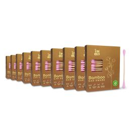 Amwoodo: Bamboo Ear Swabs | 100 Soft Double-Tip Cotton Buds| Pack of 10