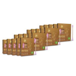 Amwoodo: Bamboo Ear Swabs | 100 Soft Double-Tip Cotton Buds | Pack of 20