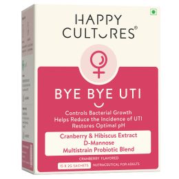 Happy Cultures: Bye Bye UTI with D-Mannose, Cranberry & Probiotics |15 Sachets (2g Each)