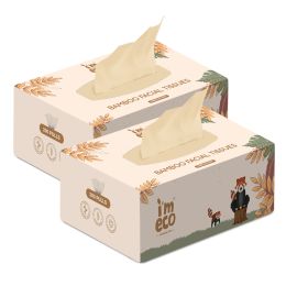 Amwoodo: Bamboo Facial Tissue | Soft & Highly Absorbent | 2-Ply | 200 Pulls Per Pack | Pack of 2