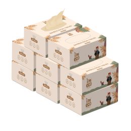 Amwoodo: Bamboo Facial Tissue | Soft & Highly Absorbent | 2-Ply | 200 Pulls Per Pack | Pack of 8
