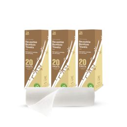 Amwoodo: Bamboo Kitchen Towel Roll | Reusable Paper Napkins | 4 Ply | 20 Sheets Per Roll | Pack of 3