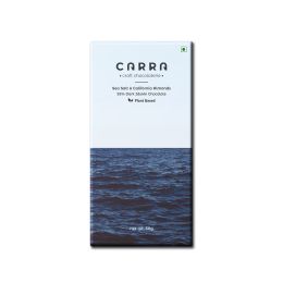 Carra: Sea Salt & California Almonds in 55% Dark Chocolate 50gm each Pack of 2