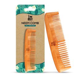 Amwoodo: Dual Tooth Neem Wood Comb | Neem Comb For All Hair Types | Unisex | Pack of 1
