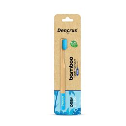 Amwoodo: Orby Plus Bamboo Toothbrush For Adults | 100% Natural Soft Bristles | Blue | Pack of 1