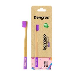 Amwoodo: Orby Kids Bamboo Toothbrush For Kids | 100% Natural Soft Bristles | Lavender | Pack of 1