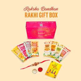 Ambrosia: Trail Mixes Delight Rakhi Gift Hamper 320gm (each pack 40gm)