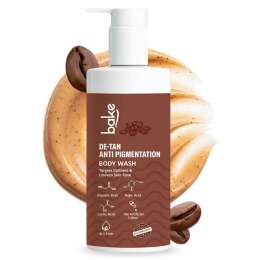 Bake Cosmetics: De-Tan Anti-Pigmentation Coffee Body Wash with Kojic, Glycolic & Lactic Acid for Spots, Pigmentation & Tan Removal 300ml
