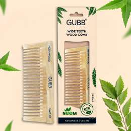 GUBB: Wide Teeth Neem Comb