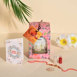 MOS Bakery: Rakhi Pink Single Gift Box Almond cookies