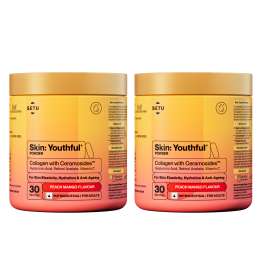 SETU: Youthful with 8g Marine Collagen + Ceramosides™ for 4X Faster Hydration | Supplement to Reduce Wrinkles, Fine Lines & Support Healthy Skin | Collagen Powder For Women & Men | (60 Servings)