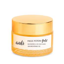 AULI: Niacinamide & 24k Gold Flakes Hydrator - MAGIC POTION GOLD 60gm
