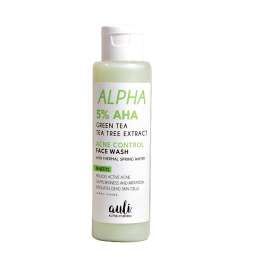 AULI: Alpha AHA 5% and Green Tea No Foaming Face Wash for all skin types - 210ml