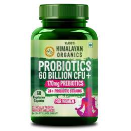 Vlado's Himalayan Organics: Probiotics Supplement 60 Billion CFU+ Gut Health Supplements for women  60 Capsules