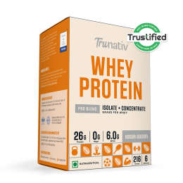 TruNativ: Pro Blend Whey Protein  Kesar Badam   216gm