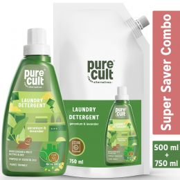 PureCult: Liquid Laundry Detergent Refill Combo - 500ml & 750ml
