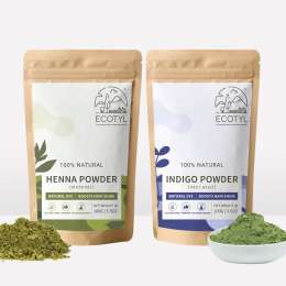 Ecotyl: Hair Colour Combo - Henna Powder and Indigo Powder | Natural Hair Dye | 100gm Each