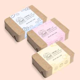 Ecotyl: Shea Butter Soaps - Ubtan, Rose & Coffee | 100% Natural | Set of 3