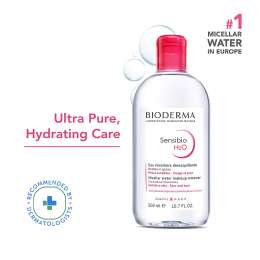 Bioderma: Sensibio H2O Daily Soothing Cleanser, Make up Pollution & Impurities Remover Face Eyes Sensitive skin, 500ml