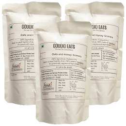 GOODIO EATS: Oats and Honey Granola 40gm Pack of 3