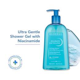 Bioderma: Atoderm Gel Douche Ultra Gentle Soap Free Shower Gel with Niacinamide for 24H Hydration 500ml