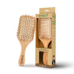 IMECO: Bamboo Hair Brush Comb | Flat Paddle Brush Comb | Detangling Hair | Unisex | Pack of 1