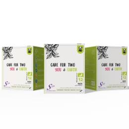Saathi: Sustainable Bamboo Regular ( 245MM ) Sanitary Pads   Pack of 12 X 3 - 36 Pads (Regular)