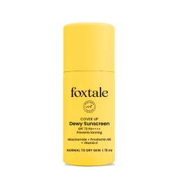 Foxtale: Dewy Sunscreen SPF 70 PA++++ With Niacinamide + Provitamin B5 + Vitamin E   15ml