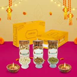 Ambrosia: Diwali Dry Fruits Gift Box   340gm