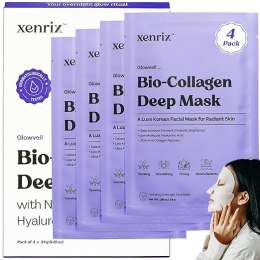 xenrix: Glowveil Bio-Collagen Deep Overnight Korean Face Mask   34gm  Pack of 4