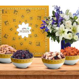 Nutraj: Wishes Yellow Bloom   600gm Diwali Gift Box