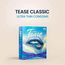 Kindly Health: Tease Ultra Thin Condoms for Men, Pack of 3
