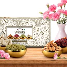 Nutraj: Wishes Blooming Gold   400gm Diwali Gift Box