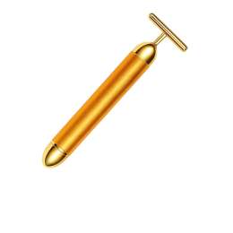 kindlife: Golden Rod 24K Beauty Bar, T-Shaped Energy Massager, Battery-Operated, Gold