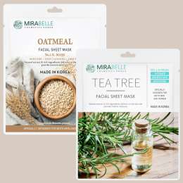 Mirabelle: Oatmeal & Tea Tree Sheet Mask Duo