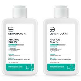 Dermatouch: DERMATOUCH AHA 10% BHA 1% Body Lotion for Men & Women - Body lotion for dry skin  De-tans, Moisturizing & Bumpy Skin / Suitable for All Skin Types 100ml  Pack of 2