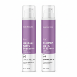 Dermatouch: Dermatouch Hyaluronic Acid 1% Spf 50 Pa++++ Sunscreen Gel - 50gm  Pack Of 2
