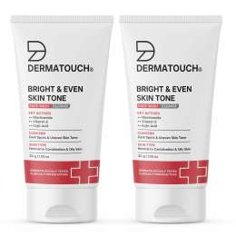 Dermatouch: Dermatouch Bright & Even Skin Tone Face Wash - 30gm   Pack Of 2