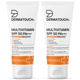 Dermatouch: Dermatouch Multivitamin Spf 50 Pa+++ Sunscreen Gel - 50gm Pack Of 2