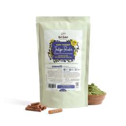 Nat Habit: Organic Indigo Powder, Natural Hair Color for Black Hair, HUFA, Indigo Leaf Powder for Rich and Fast Post-Henna Coloring, Chemical Free, 170gm