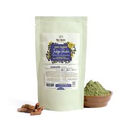 Nat Habit: Organic Indigo Powder, Natural Hair Color for Black Hair, HUFA, Indigo Leaf Powder for Rich and Fast Post-Henna Coloring, Chemical Free, 85gm