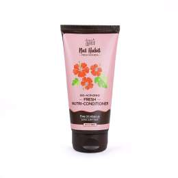 Nat Habit: Hibiscus Conditioner for Women & Men | Bio-Activated for Dry & Frizzy Hair | Moisturizing & Nourishing with Argan Oil for Shiny Hair, 150ml