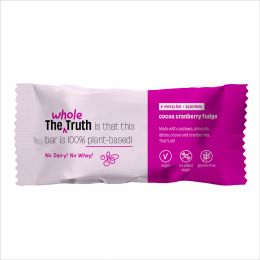 The Whole Truth: Vegan Energy Bars - Cocoa Cranberry Fudge - Pack of 6 (6 x 40g) - Dairy Free - No Added Sugar - All Natural