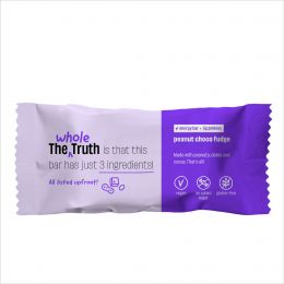 The Whole Truth: Vegan Energy Bars - Peanut Choco Fudge - Pack of 6 (6 x 40g) - Dairy Free - No Added Sugar - All Natural