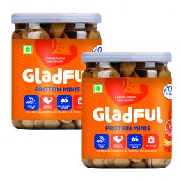 Gladful: Orangey Protein mini cookies for kids and families Cookies - 150 gm (Pack of 2)