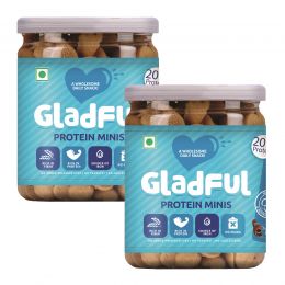 Gladful: Chocolatey Protein mini cookies for kids and families Cookies - 150 gm (Pack of 2)