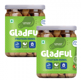 Gladful: Almondy Protein mini cookies for kids and families Cookies - 150 gm (Pack of 2)