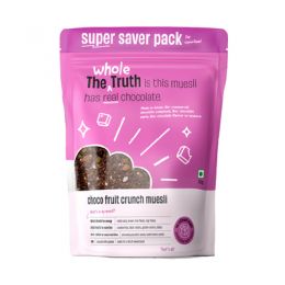 The Whole Truth: Foods - Breakfast Muesli - Choco Fruit Crunch - 350g - Made with REAL Chocolate - No added flavour, No artificial colour, No preservat